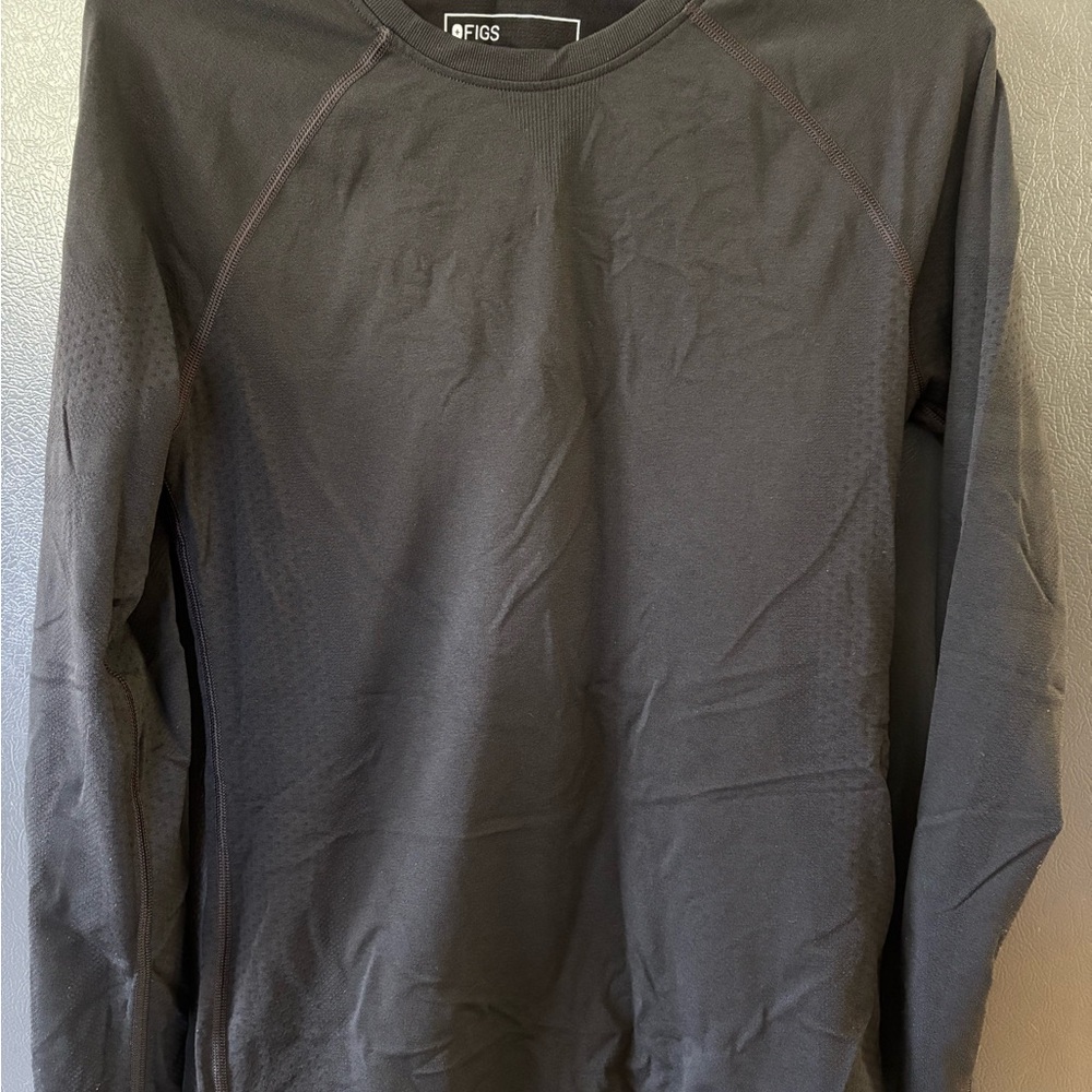 Figs Salta Seamless Underscrub Black Long Sleeve Shirt Size M Women’s